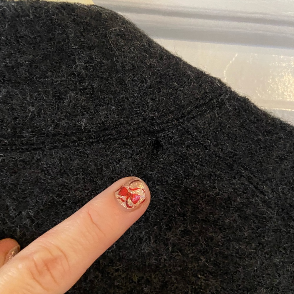 Lisa Biday Open Wool Jacket Unlined Charcoal Gray… - image 5